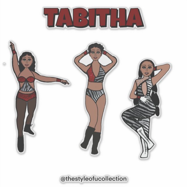 Tri-Styled Red Zebra  Dancer #1 Sticker (Front)