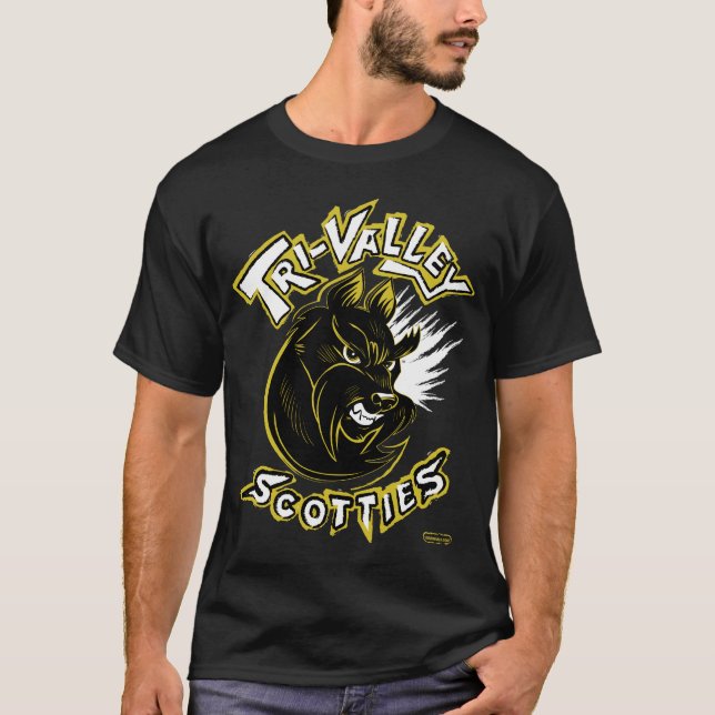 Tri-Valley Scotties - Black T-Shirt (Front)