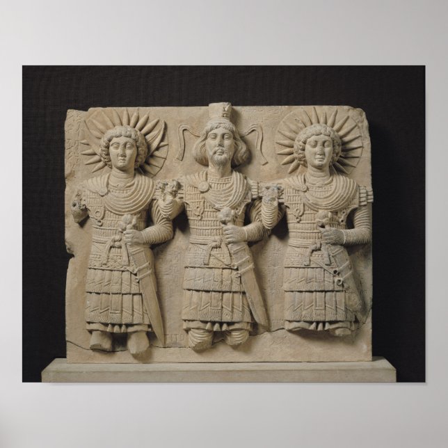 Triad of Palmyrene Gods, from Palmyra Region Poster (Front)