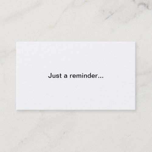 Trial appointment reminder business card template