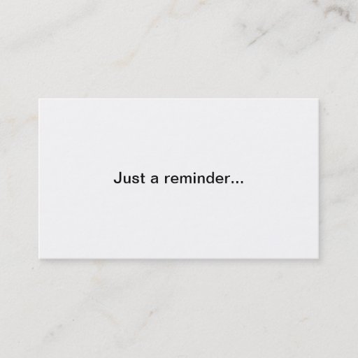 Customizable Trial appointment reminder business card template