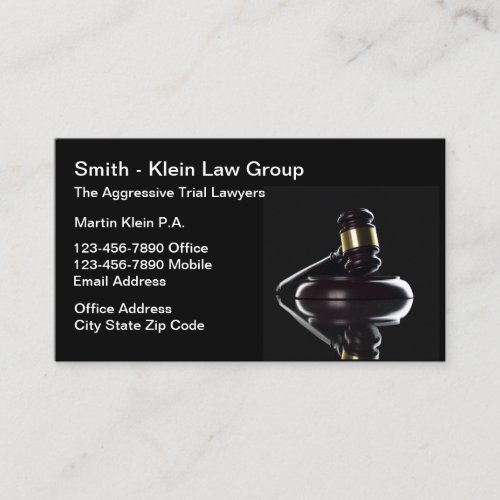 Trial Lawyer Upscale Editable Business Cards