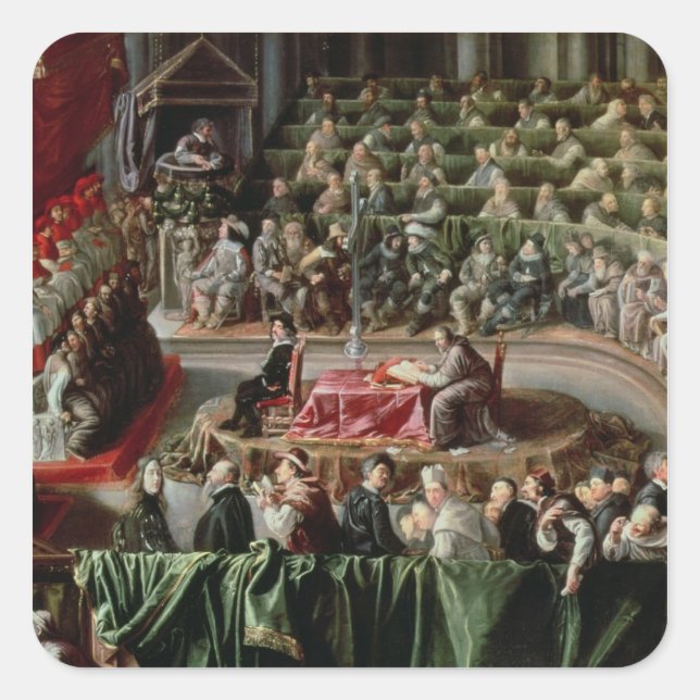 Trial of Galileo, 1633 Square Sticker (Front)