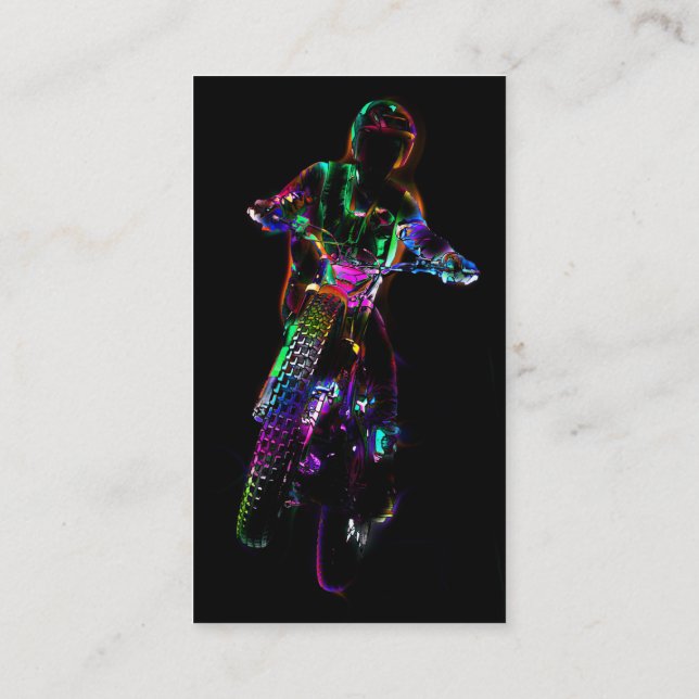 Trials motocross motorcycle business card (Back)