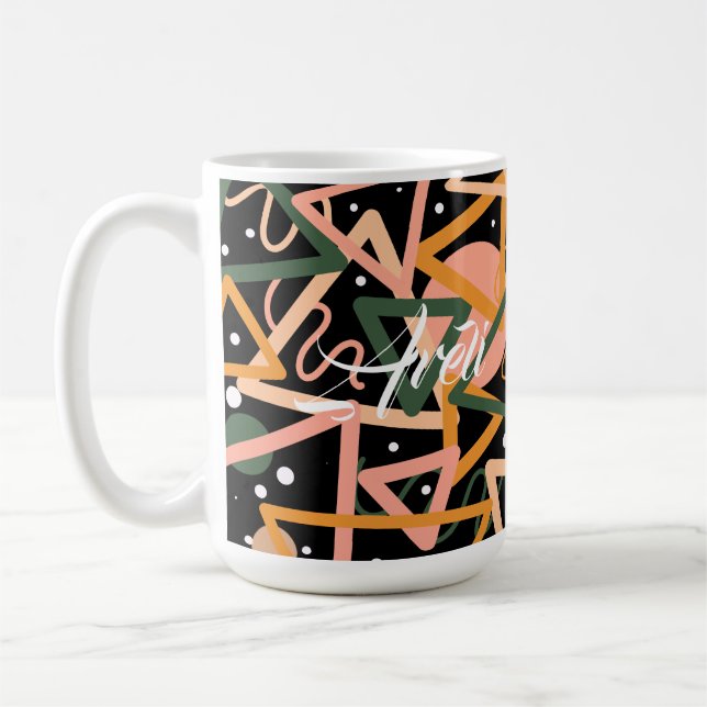 Triangle And Circles Coffee Mug (Left)