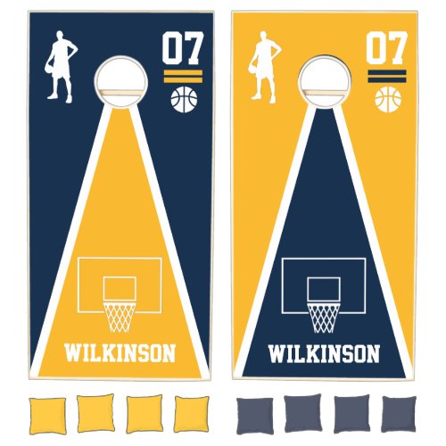Triangle Basketball Design Cornhole Set