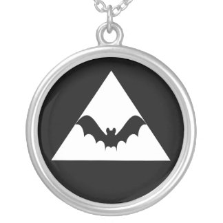 Triangle Bat Sterling Silver Necklace