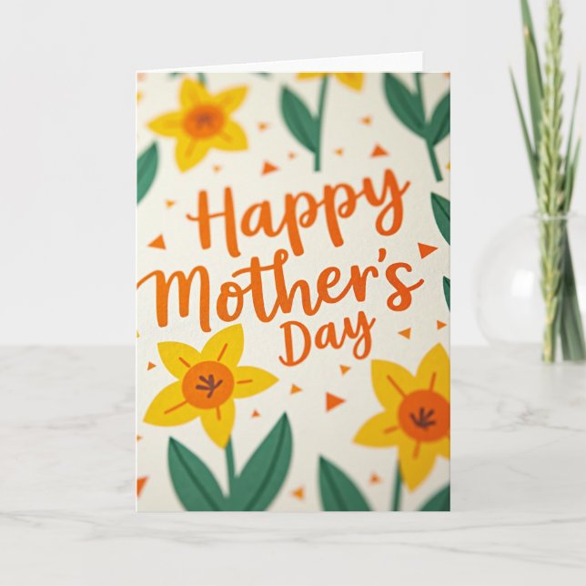 Triangle Blooms Mothers Day Card (Front)