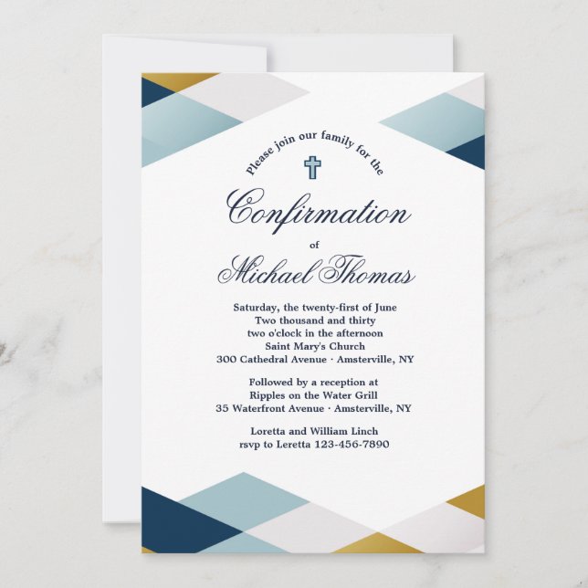 Triangle Borders Invitation (Front)