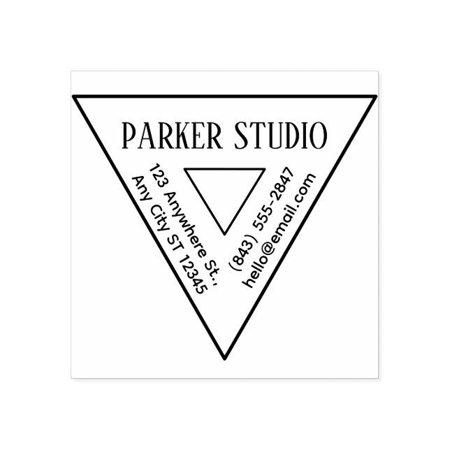 Triangle Business Address Stamp (Imprint)