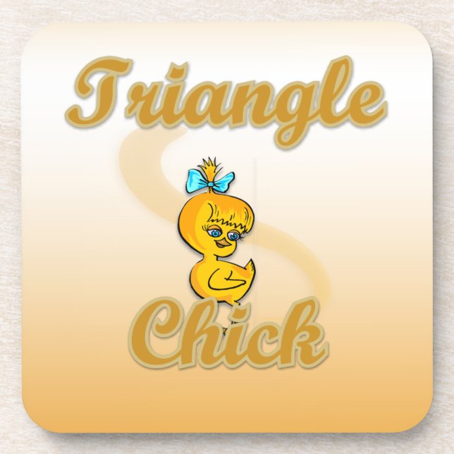 Triangle Chick Drink Coaster (Front)