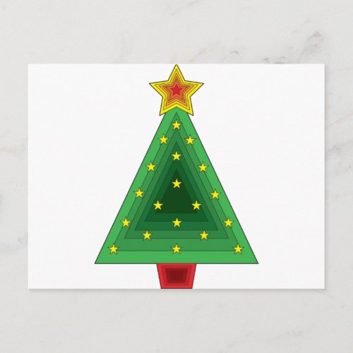 Triangle Christmas Tree Holiday Postcard