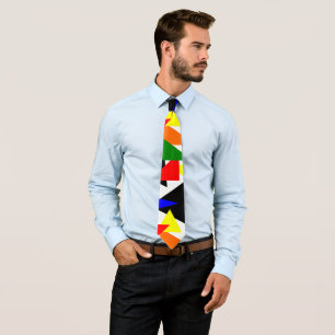 Triangle Collage  Neck Tie