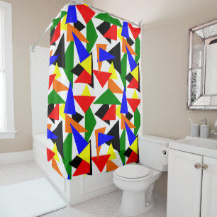 Triangle Collage  Shower Curtain