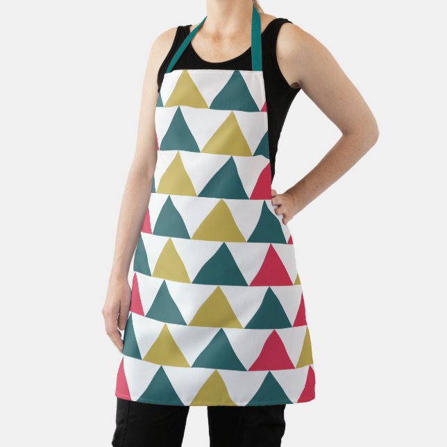 Triangle Colorful Geometric Triangle Pattern Apron (Insitu)