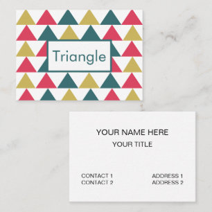 Triangle Colorful Geometric Triangle Pattern Business Card