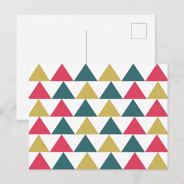 Triangle Colorful Geometric Triangle Pattern Postcard (Front/Back)