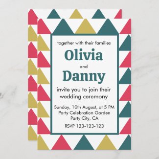 Triangle Colorful Geometric Triangle Wedding