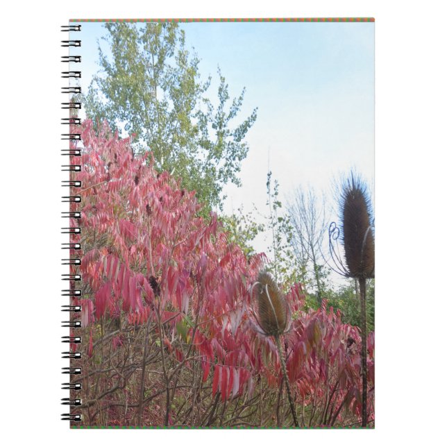 Triangle Colorful Nature Print Goodluck warm fall Notebook (Front)