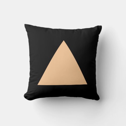 Triangle Colors _ Sand and Black Throw Pillow