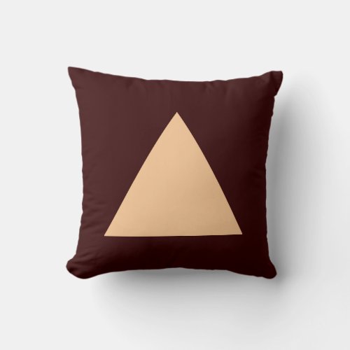 Triangle Colors _ Sand and Dk Brown Throw Pillow