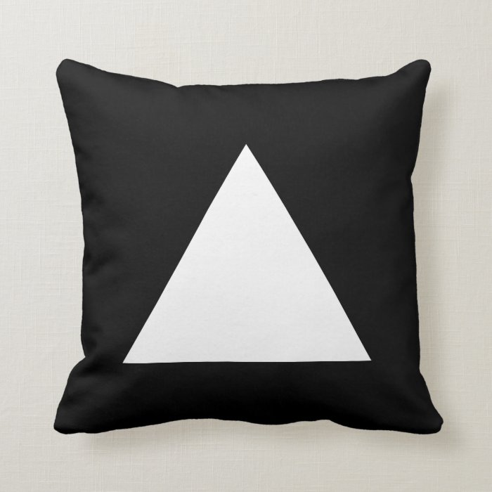 Triangle Colors   White and Black Pillows