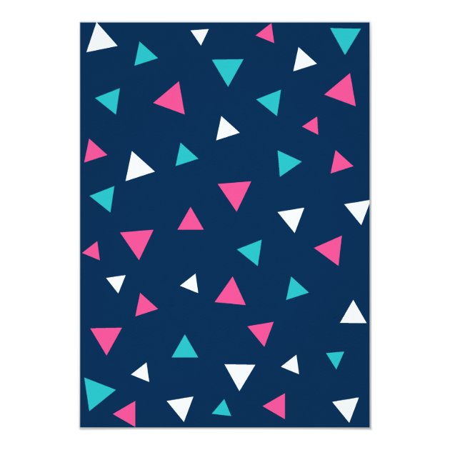 Triangle Confetti Graduation Party Invitation