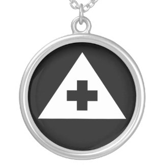 Triangle Cross Sterling Silver Necklace