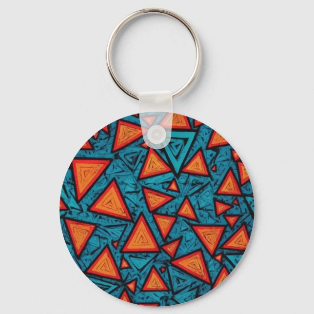 Triangle design key keychain (Front)