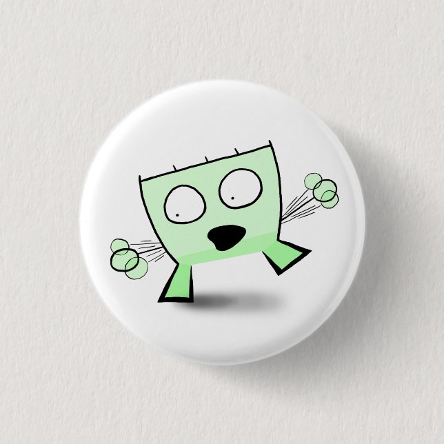 Triangle Dude Young Balancing Pinback Button (Front)