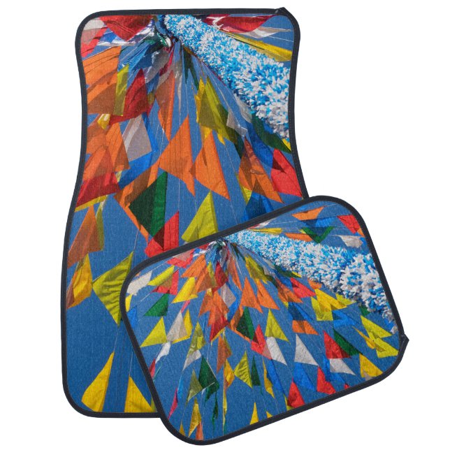 Triangle Flag Decoration Car Floor Mat (Set)