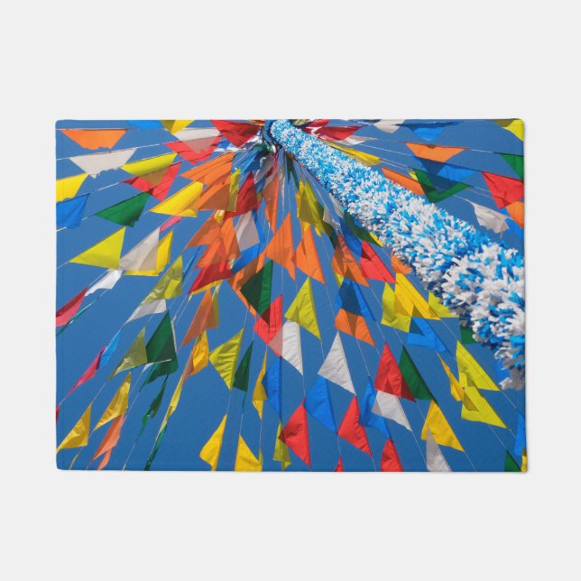 Triangle Flag Decoration Doormat (Front)