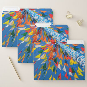 Triangle Flag Decoration File Folder