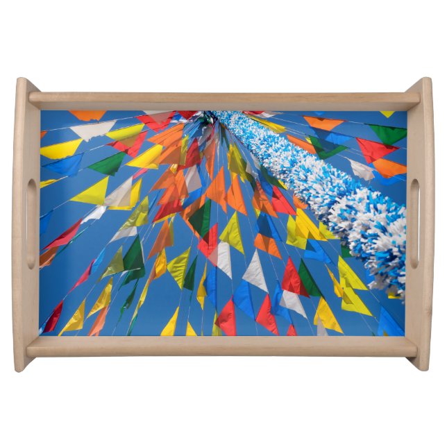 Triangle Flag Decoration Serving Tray (Front)