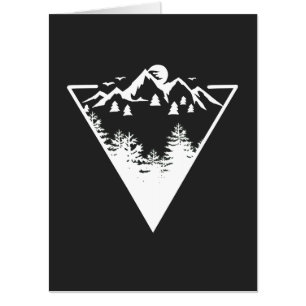 Triangle frame artwork with wilderness landscape card