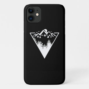 Triangle frame artwork with wilderness landscape iPhone 11 case