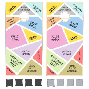 Triangle Funny Summer Drinking Gaming Cornhole Set