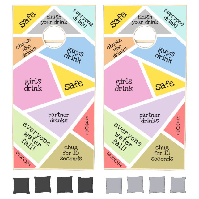 Triangle Funny Summer Drinking Gaming Cornhole Set (Set)