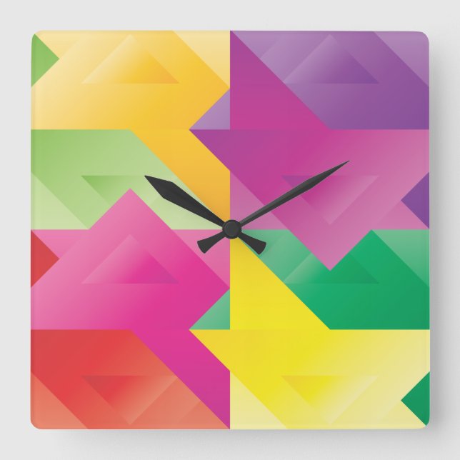 TRIANGLE GAMES SQUARE WALL CLOCK (Front)