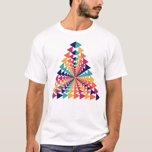 TRIANGLE GEOMETRIC ART TSHIRT T_Shirt