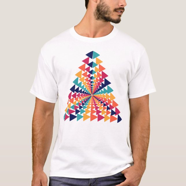 TRIANGLE GEOMETRIC ART TSHIRT. T-Shirt (Front)