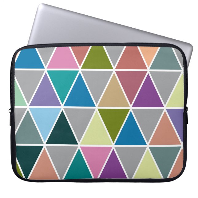 Triangle geometric Neoprene Laptop Sleeve 15 inch (Front)