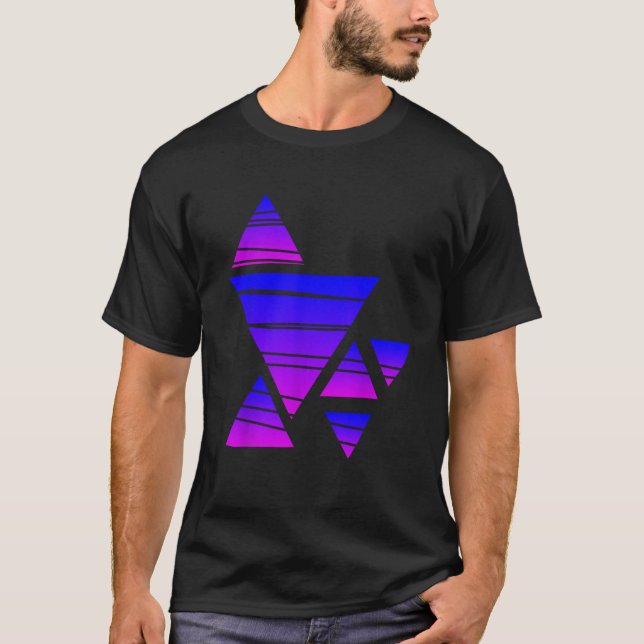 Triangle Geometric Shapes Colors tee (Front)