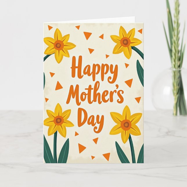 Triangle Happy Mothers Day Card (Front)