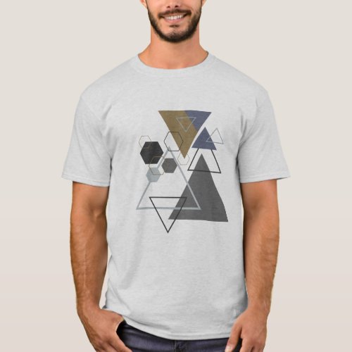 Triangle Hexagon ShapesAbstract T_Shirt
