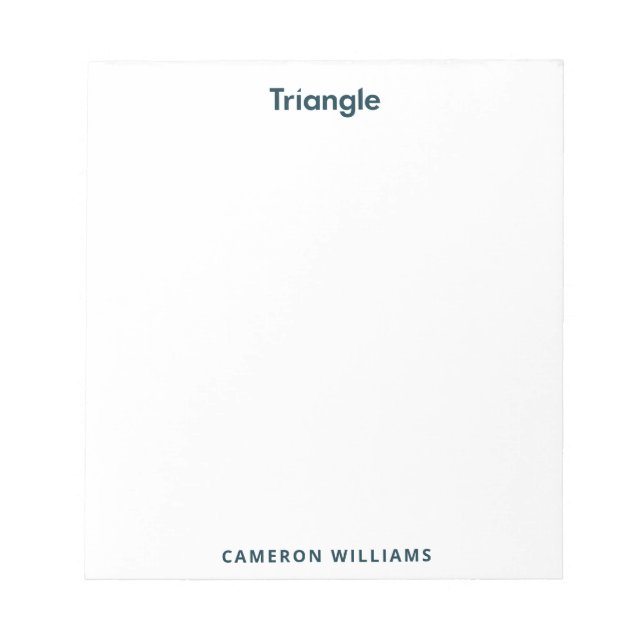 Triangle Horizontal Logo Notepad (Front)