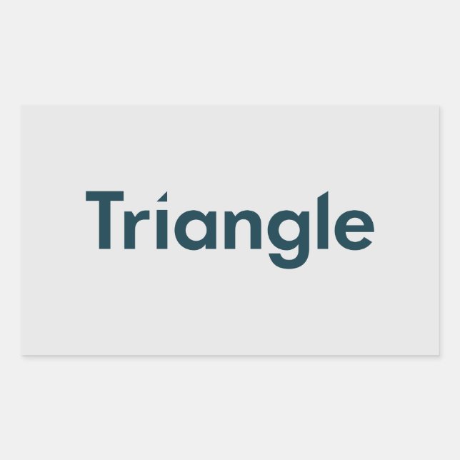 Triangle Horizontal Logo Rectangular Sticker (Front)