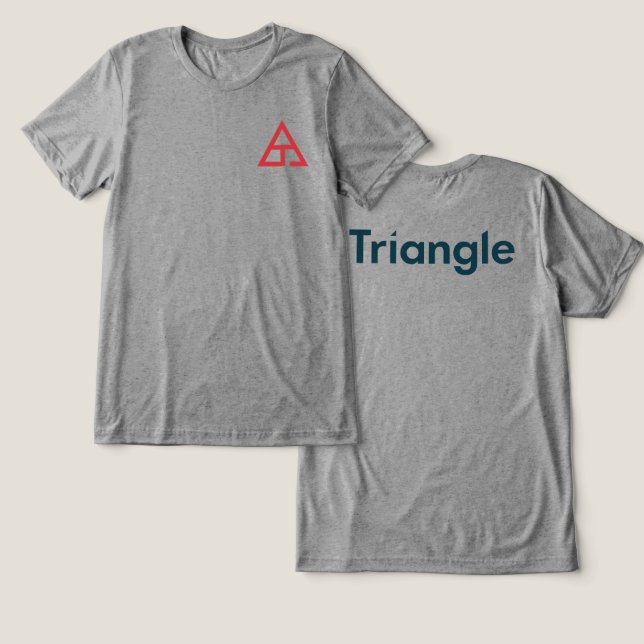 Triangle Horizontal Logo Tri-Blend Shirt (Design Front & Back)