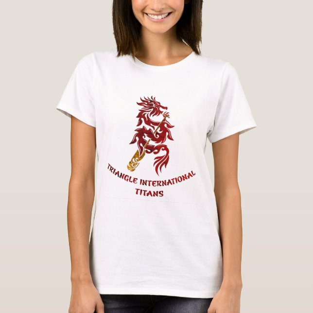Triangle International Titans (Red Text) T-Shirt (Front)