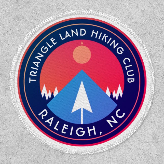 triangle land hiking club north carolina classic r patch (Front)